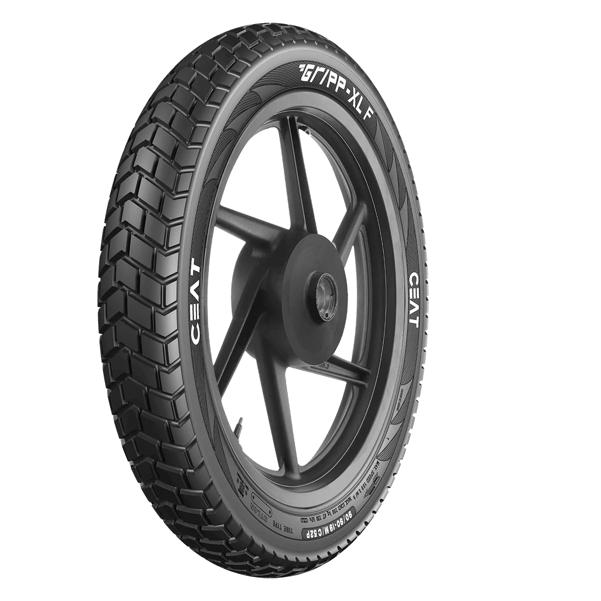 Ceat Gripp-Xl F 100/90-19 57S Tubeless Tyre Image