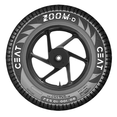 Ceat Zoom D 90/90-12 54J Tubeless Tyre Image