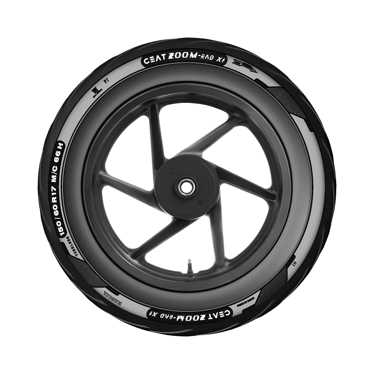 Ceat Zoom Rad X1 150/60 R17 66H SZ Tubeless Tyre Image