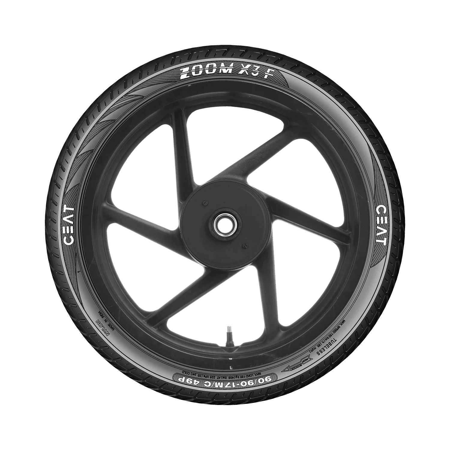Ceat Zoom X3 F 90/90-17 49P Tubeless Tyre Image