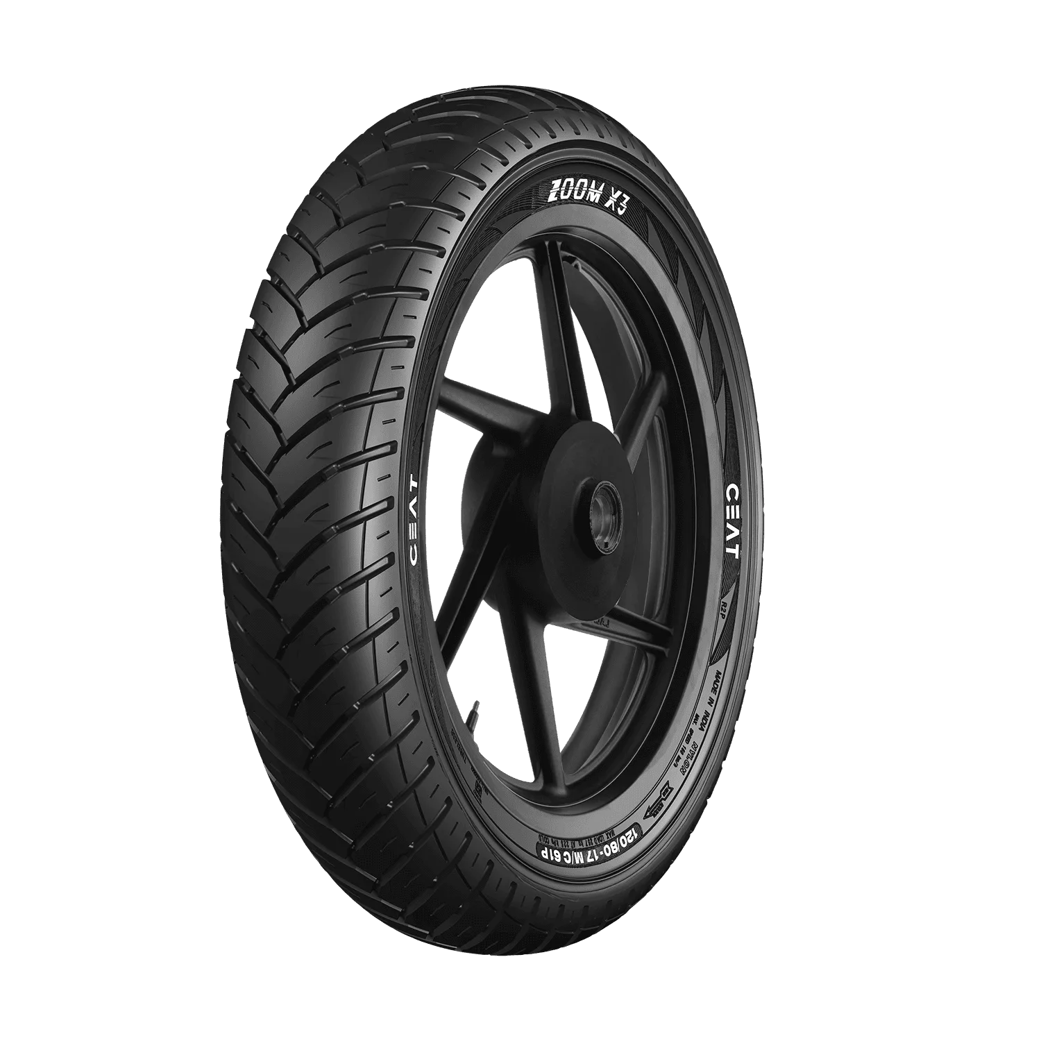 Ceat Zoom X3 90/100-10 53J Tubeless Tyre Image